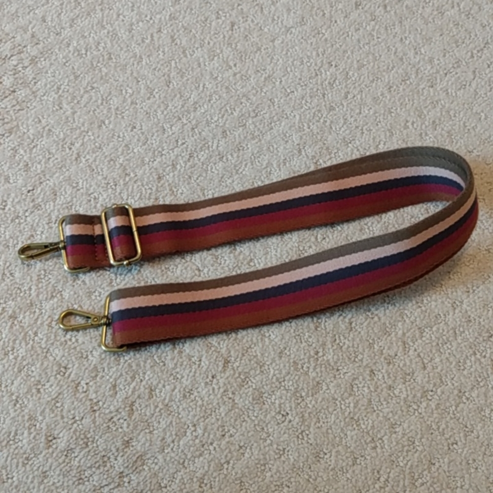 Madewell cotton purse strap striped